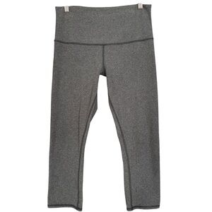 Yoga Cropped Leggings Lululemon Wunder Under Women’s 8 Gray Capri